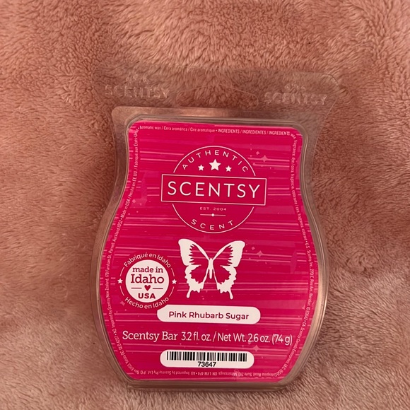 Scentsy Other New Pink Rhubarb Sugar Scentsy Bar Poshmark
